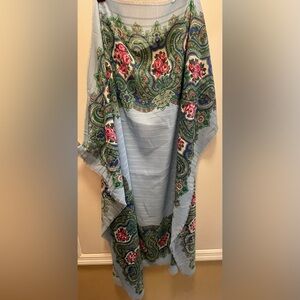 Vintage Laura Borghese paisley/floral scarf/shawl / Italian Designer